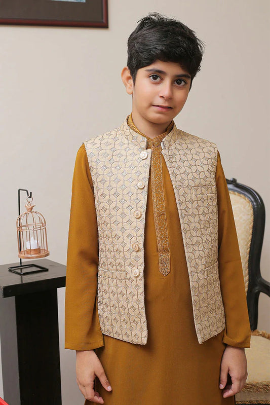 Picture of Real Image - Kids Waistcoat - OKW-011 - Available at Raja Sahib