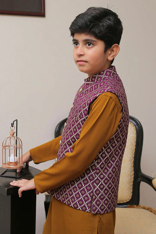 Picture of Real Image - Kids Waistcoat - OKW-013 - Available at Raja Sahib