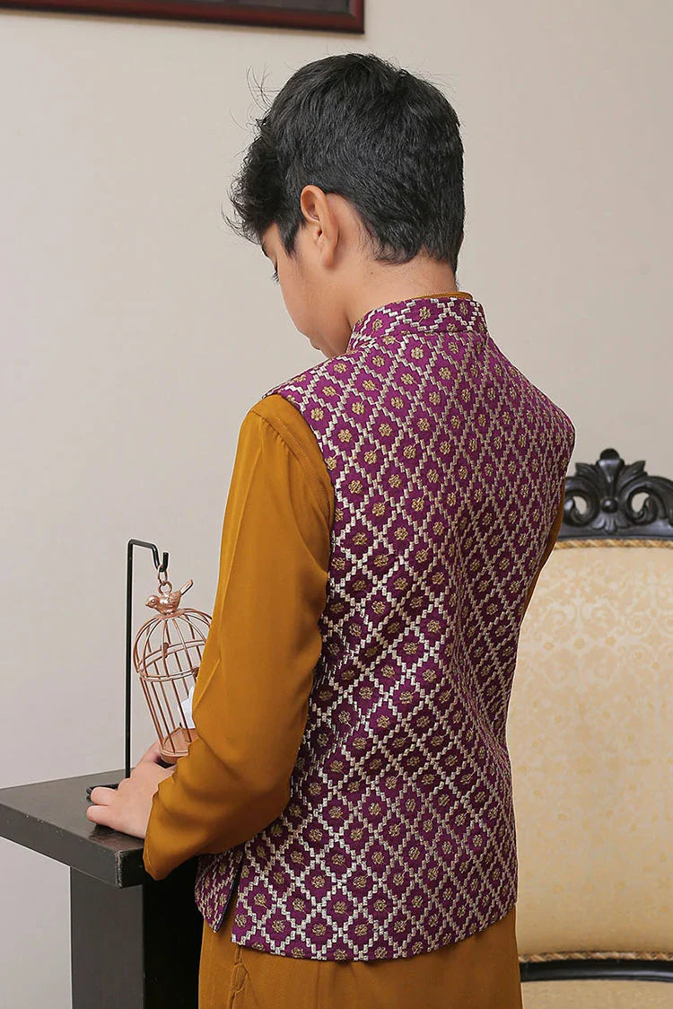 Picture of Real Image - Kids Waistcoat - OKW-013 - Available at Raja Sahib