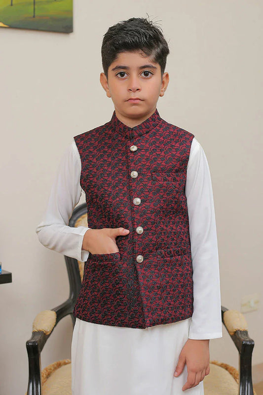 Picture of Real Image - Kids Waistcoat - OKW-014 - Available at Raja Sahib