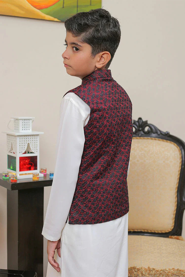 Picture of Real Image - Kids Waistcoat - OKW-014 - Available at Raja Sahib
