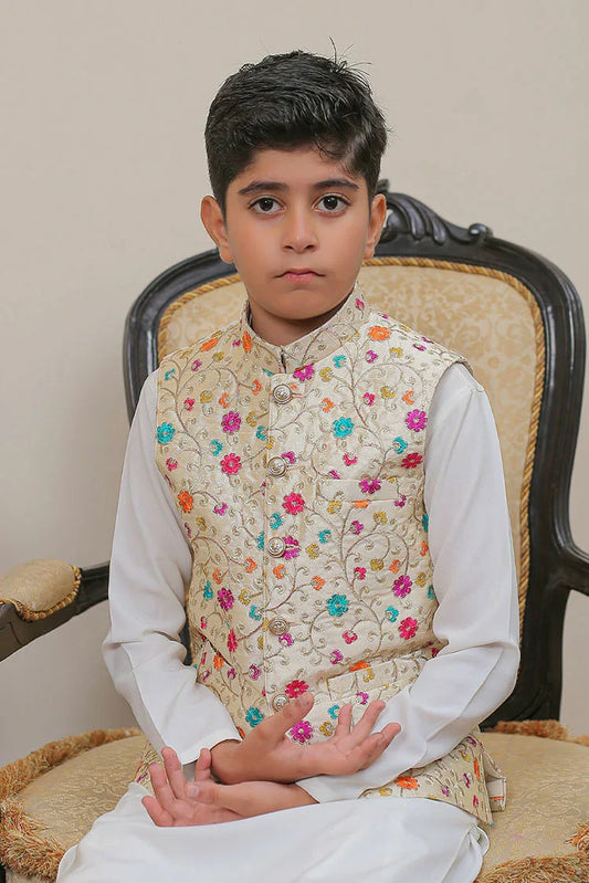 Picture of Real Image - Kids Waistcoat - OKW-017 - Available at Raja Sahib