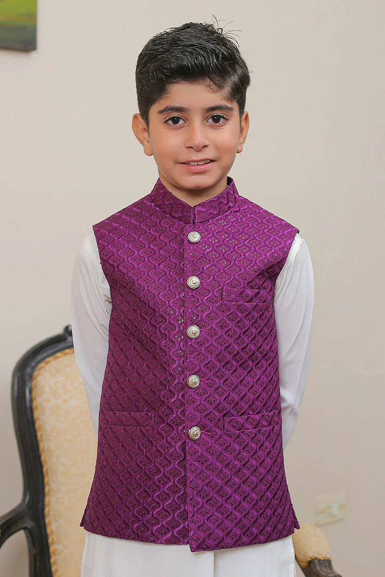 Picture of Real Image - Kids Waistcoat - OKW-018 - Available at Raja Sahib