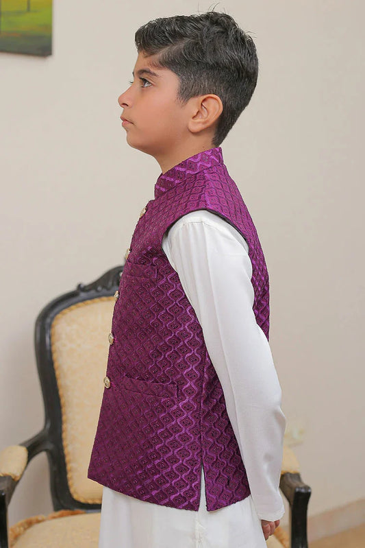 Picture of Real Image - Kids Waistcoat - OKW-018 - Available at Raja Sahib