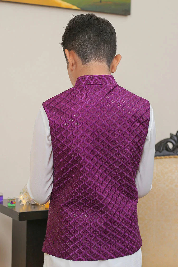 Picture of Real Image - Kids Waistcoat - OKW-018 - Available at Raja Sahib