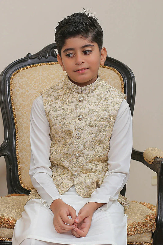 Picture of Real Image - Kids Waistcoat - OKW-019 - Available at Raja Sahib