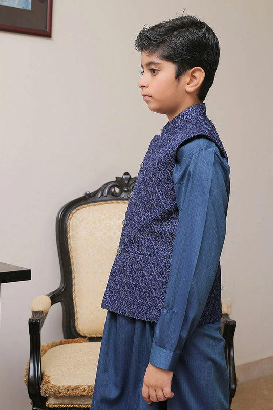 Picture of Real Image - Kids Waistcoat - OKW-021 - Available at Raja Sahib