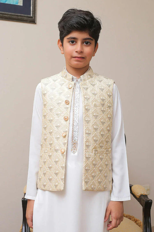 Picture of Real Image - Kids Waistcoat - OKW-023 - Available at Raja Sahib