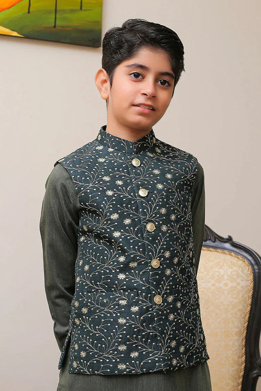 Picture of Real Image - Kids Waistcoat - OKW-024 - Available at Raja Sahib