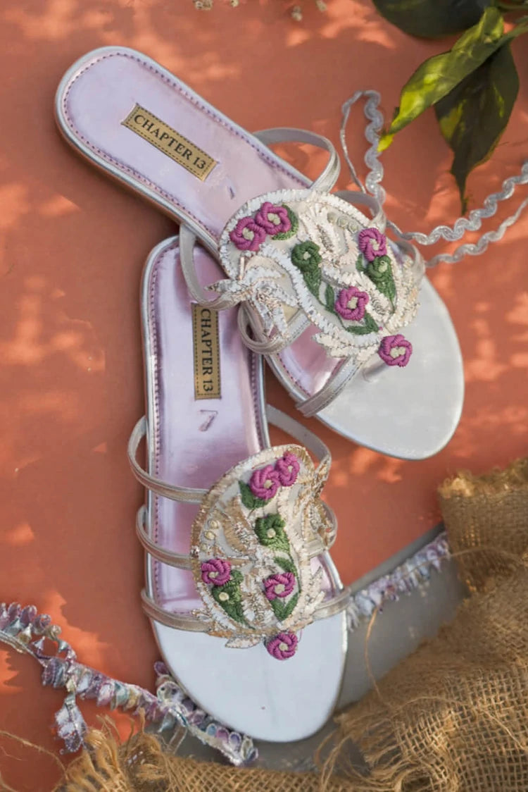 Picture of Chapter 13 - Chappals - Mehfil Patta - Silver - Available at Raja Sahib
