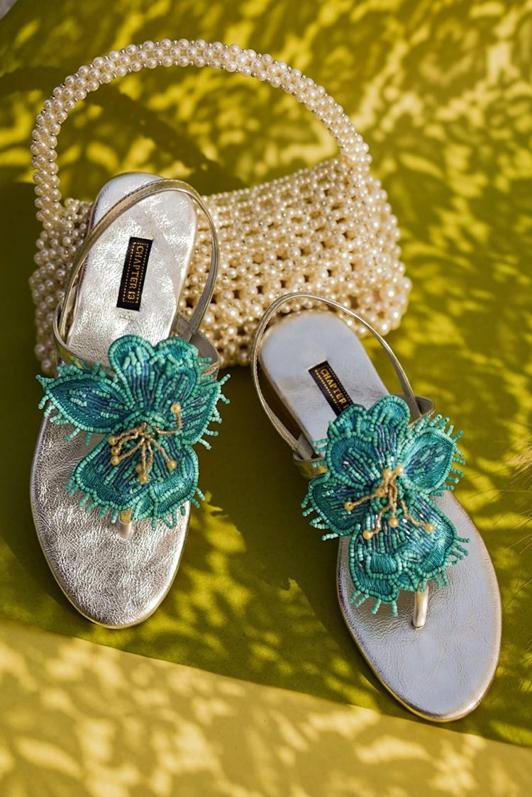 Picture of Chapter 13 - Sandals - Azure Bloom - Available at Raja Sahib