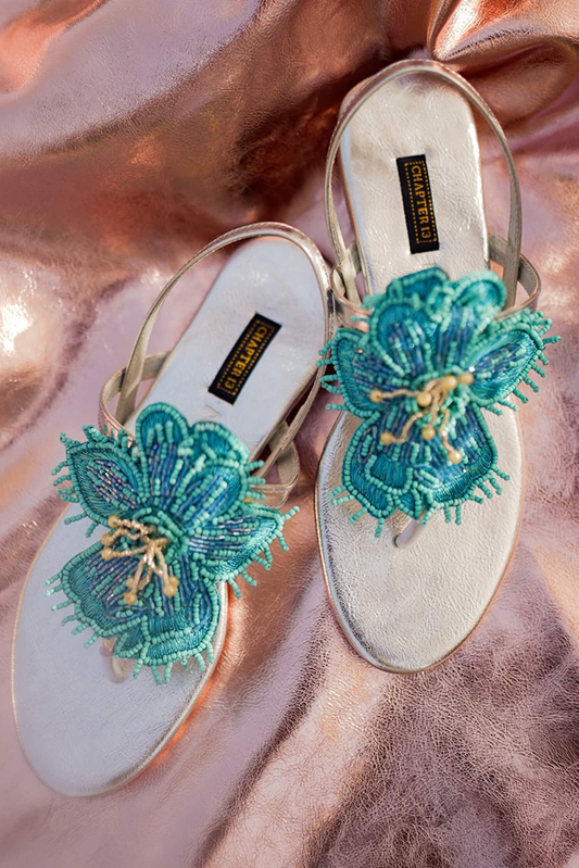 Picture of Chapter 13 - Sandals - Azure Bloom - Available at Raja Sahib