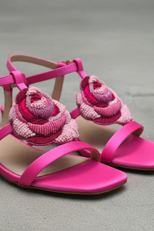 Picture of Chapter 13 - Sandals - Satin Rose - Available at Raja Sahib
