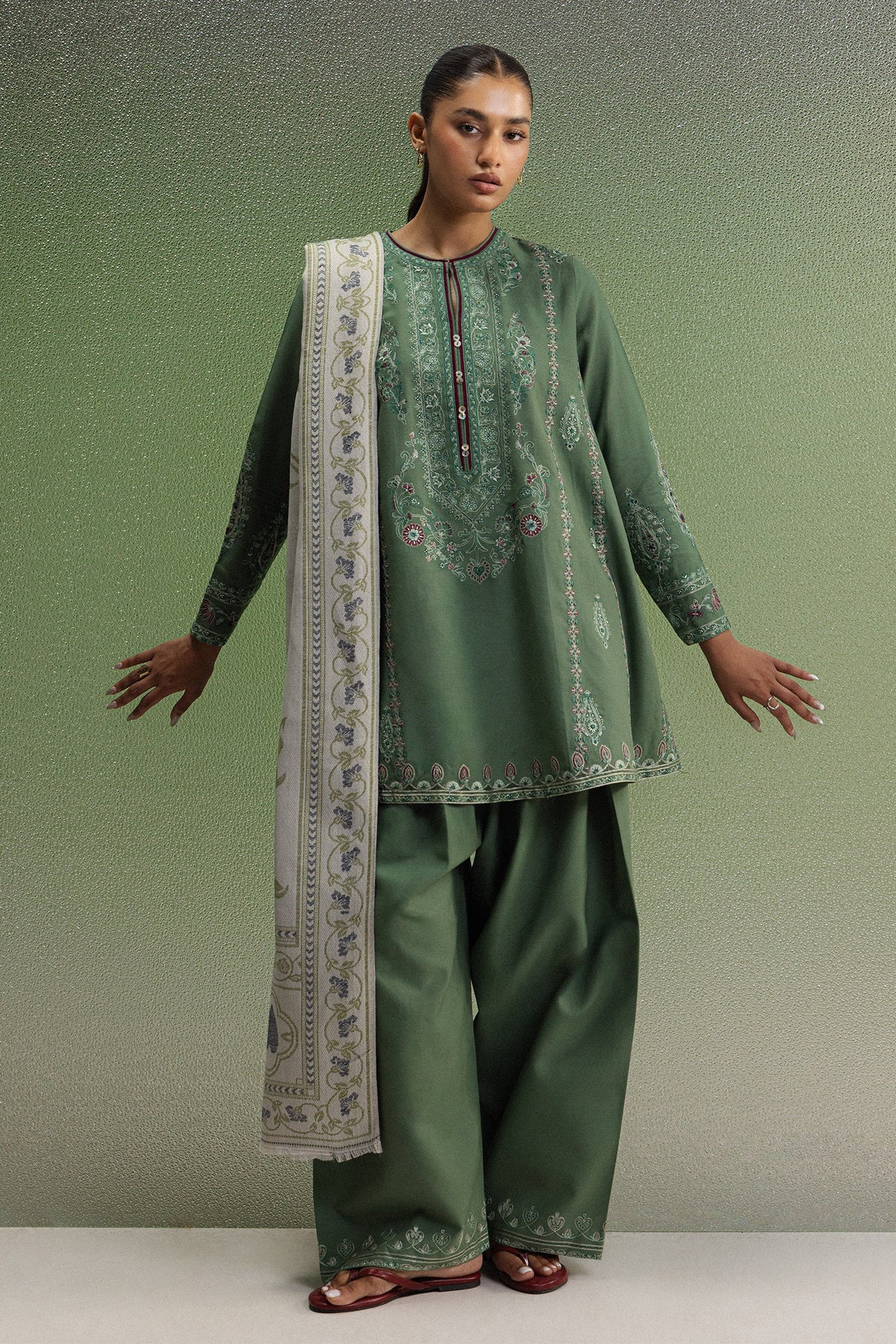 Picture of Zara Shahjahan - Coco Winter Unstitched - SARD-1B - Unstitched - Available at Raja Sahib