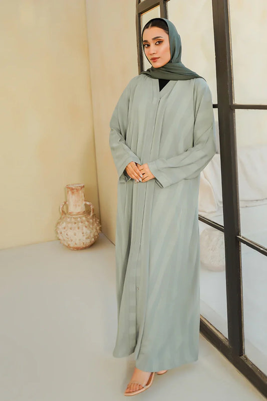 Picture of Divinely Crafted - Myra Abaya - Buttoned Up - Available at Raja Sahib