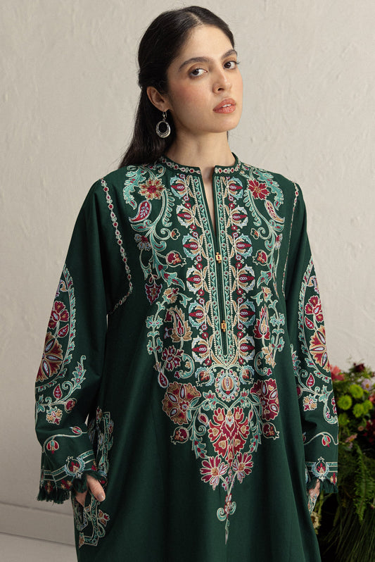 Zara Shahjahan - Coco Winter Unstitched - OCHRE-2B - Unstitched