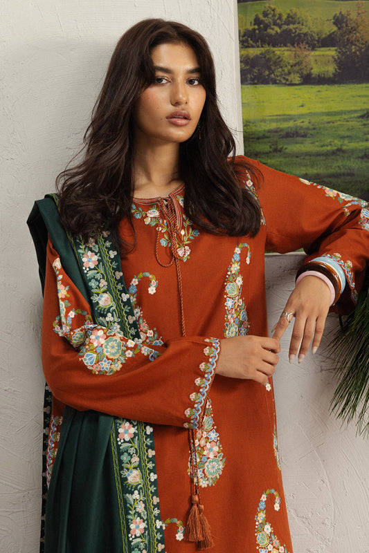 Zara Shahjahan - Coco Winter Unstitched - SHIREEN-6B - Unstitched