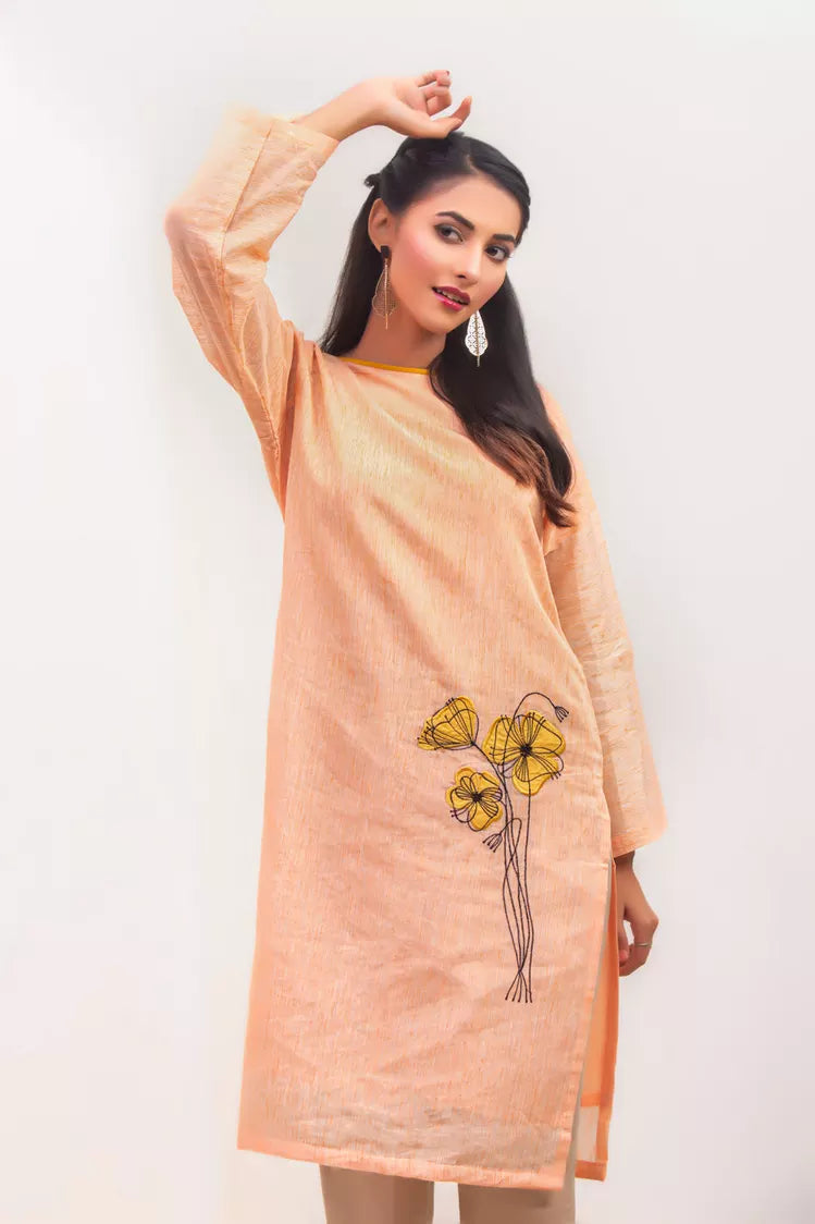 Picture of Silcot - Amirah Peach-Hued Shirt - Available at Raja Sahib