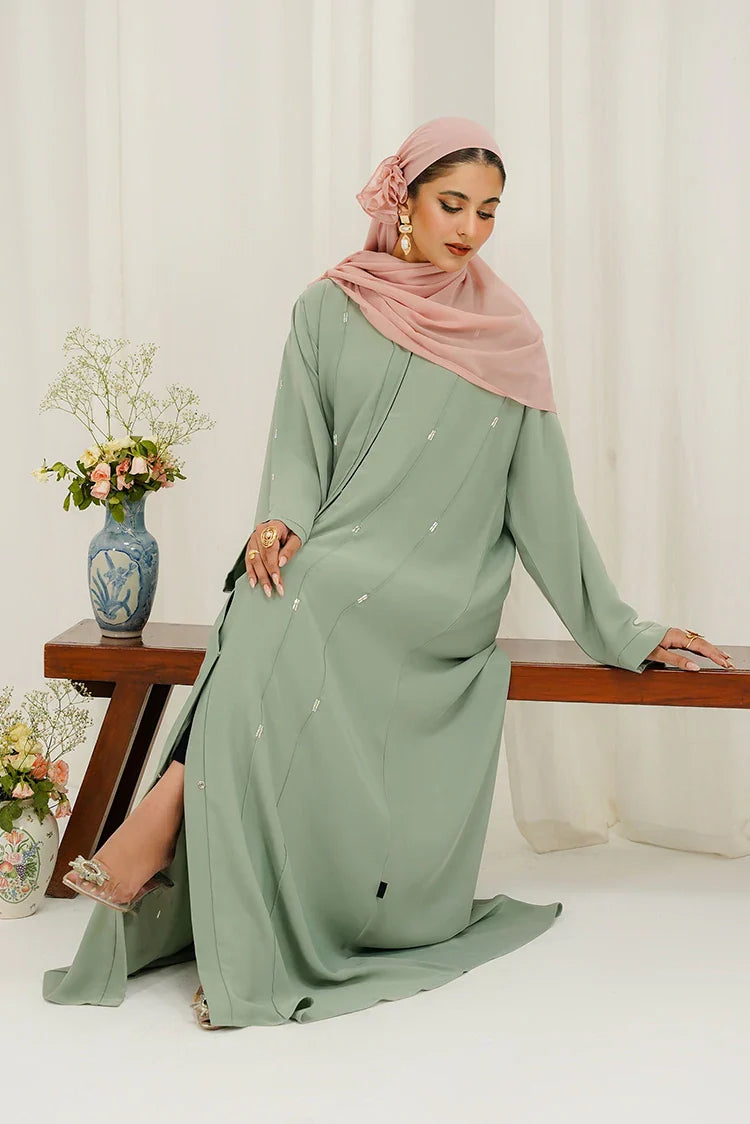 Picture of Divinely Crafted - Maya Abaya - Buttoned Up - Available at Raja Sahib