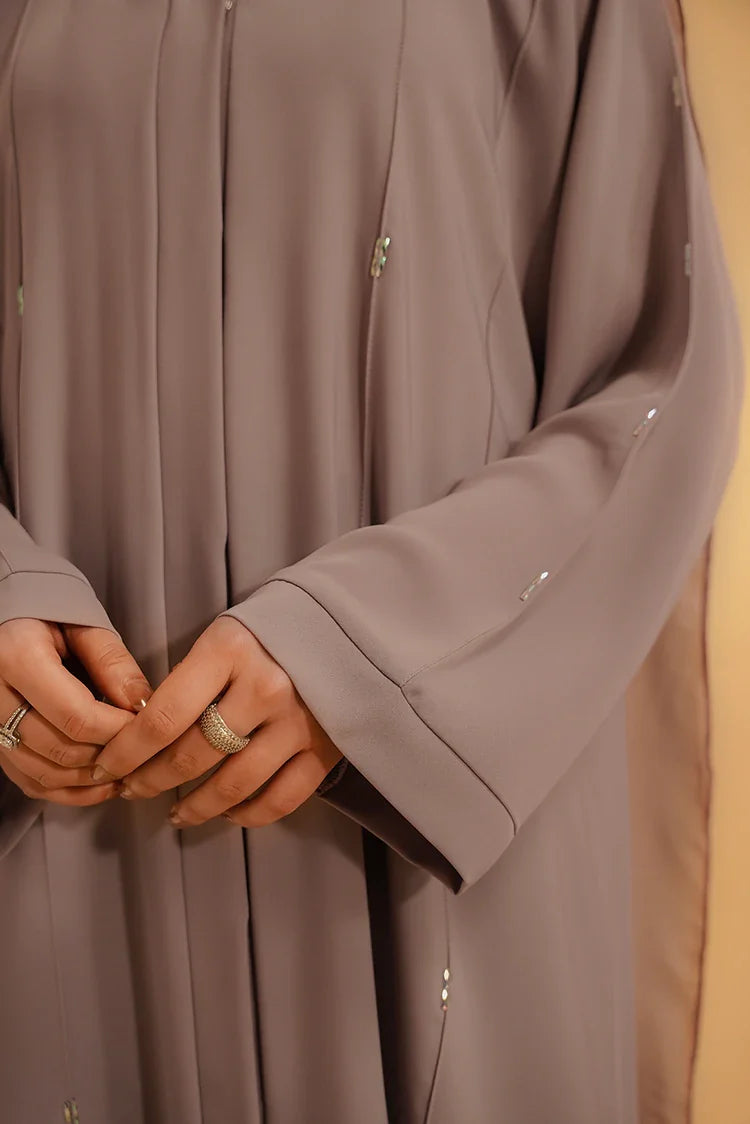 Picture of Divinely Crafted - Embellished Abaya - Lilac - Available at Raja Sahib