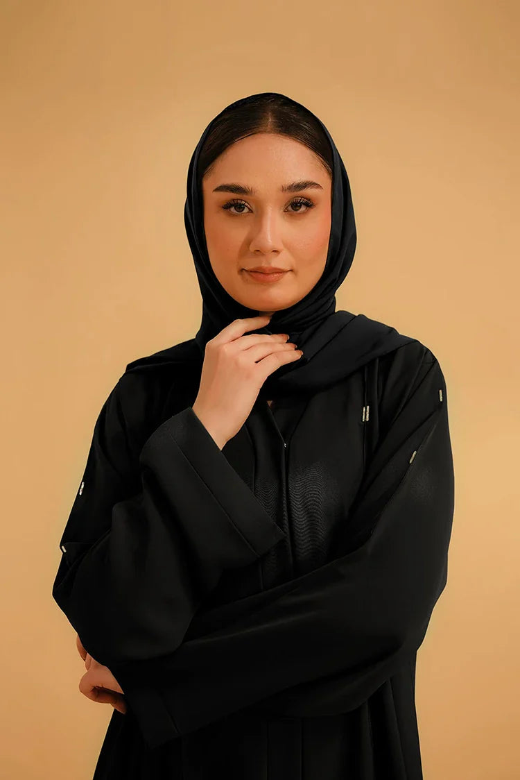 Picture of Divinely Crafted - Embellished Abaya - Black - Available at Raja Sahib
