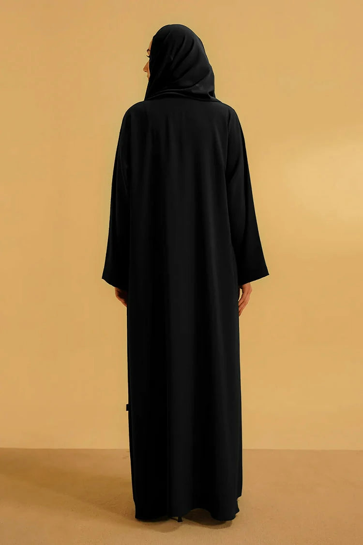 Picture of Divinely Crafted - Embellished Abaya Set - Black - Available at Raja Sahib