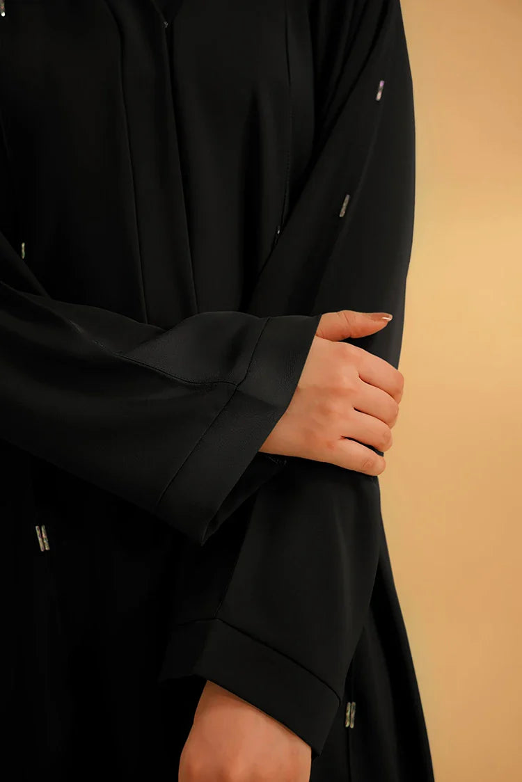 Picture of Divinely Crafted - Embellished Abaya - Black - Available at Raja Sahib