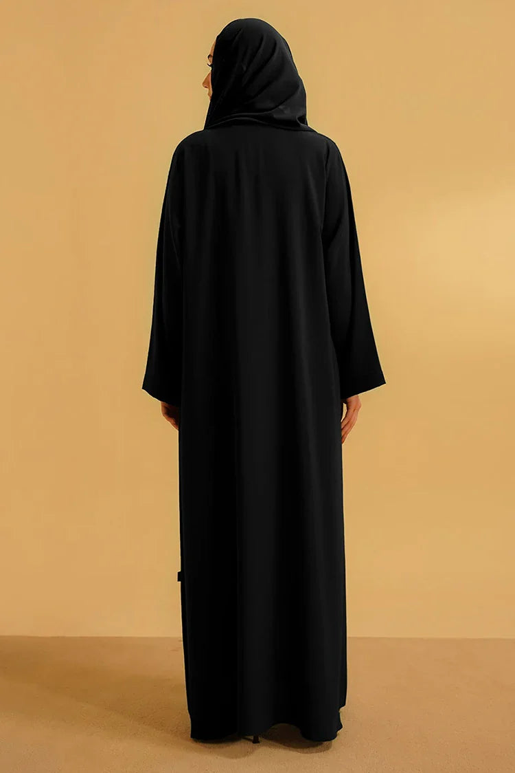 Picture of Divinely Crafted - Embellished Abaya - Black - Available at Raja Sahib