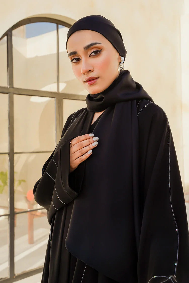 Picture of Divinely Crafted - Hareer Abaya - Buttoned Up - Available at Raja Sahib