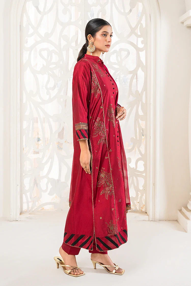 Picture of Khubsurat - 3 Piece Stitched Embroidered - Red - 3389-KH-SKTN - Available at Raja Sahib