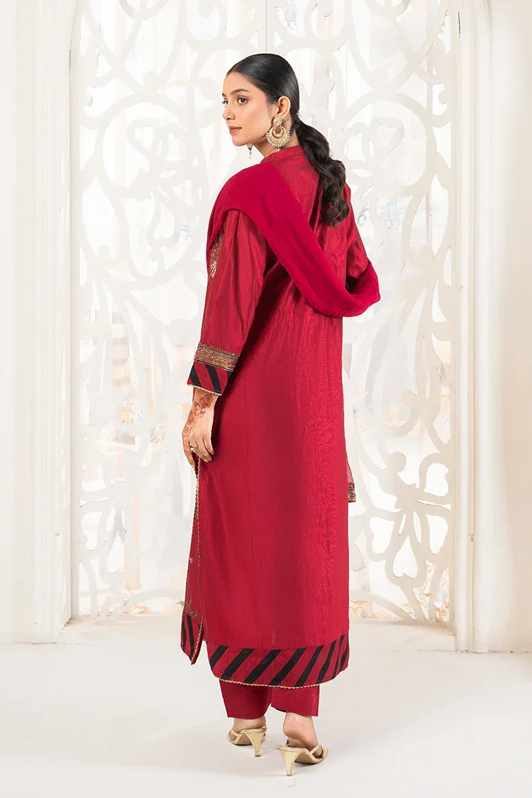 Picture of Khubsurat - 3 Piece Stitched Embroidered - Red - 3389-KH-SKTN - Available at Raja Sahib