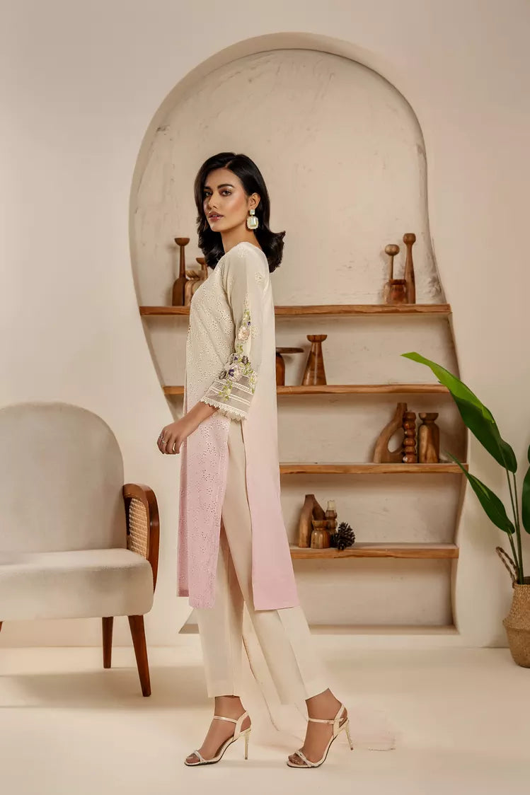 Picture of Khubsurat - 3 Piece Ready To Wear - Lilac - 3671-KH-CT - Available at Raja Sahib