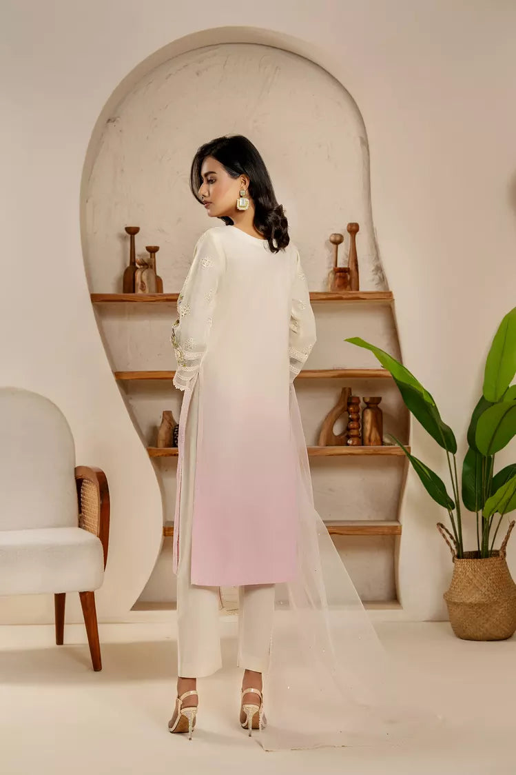 Picture of Khubsurat - 3 Piece Ready To Wear - Lilac - 3671-KH-CT - Available at Raja Sahib