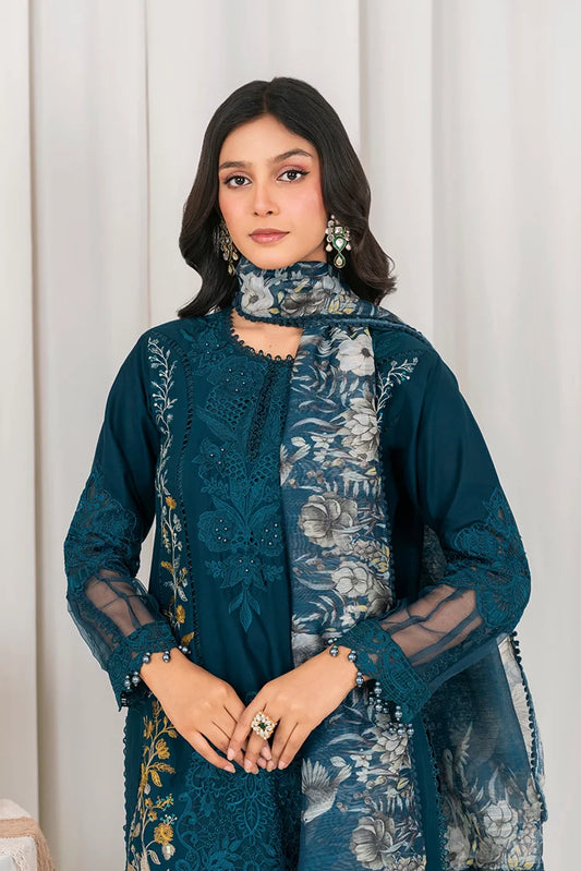 Khubsurat - 3 Piece Ready To Wear - Navy - 3804-KH-CT