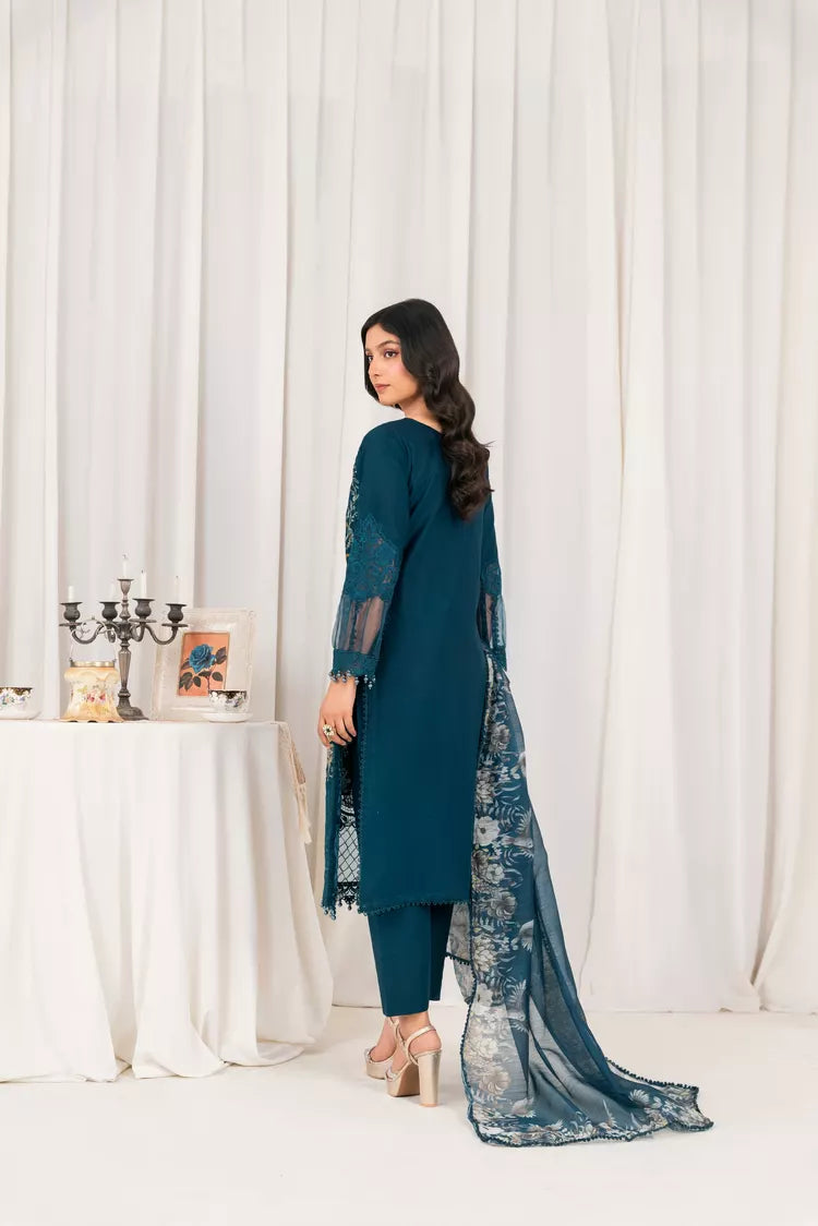 Picture of Khubsurat - 3 Piece Ready To Wear - Navy - 3804-KH-CT - Available at Raja Sahib