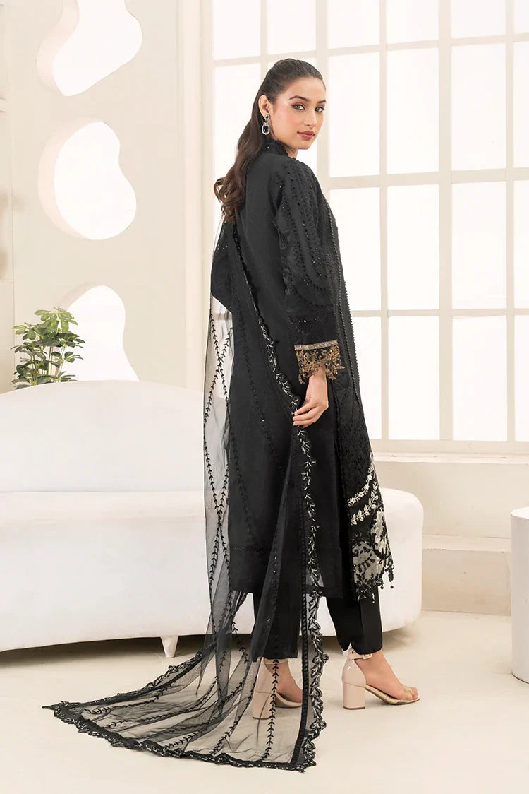 Picture of Khubsurat - Dastaan - 3 Piece Ready To Wear - Black - 3841-KH-OR-NT - Available at Raja Sahib