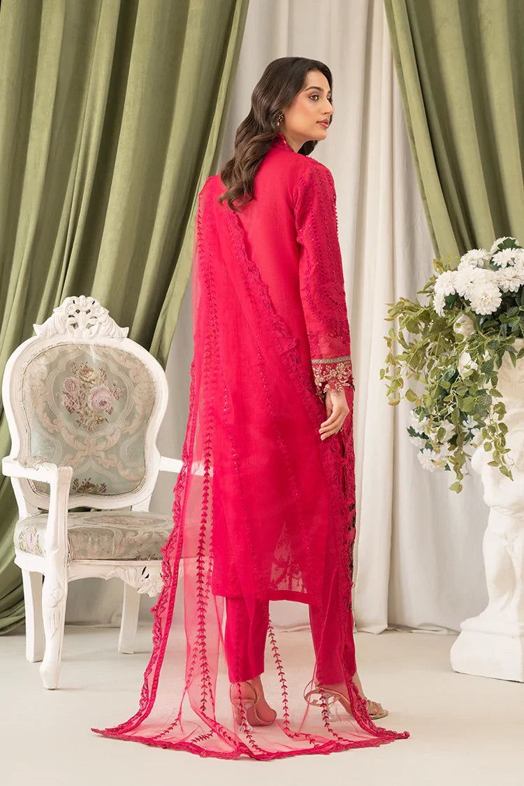 Picture of Khubsurat - Dastaan - 3 Piece Ready To Wear - Shocking Pink - 3841-KH-OR-NT - Available at Raja Sahib