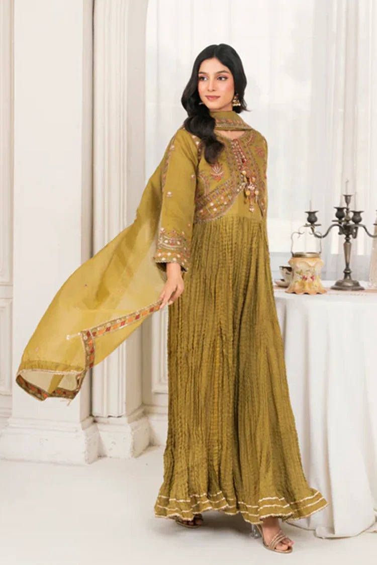 Picture of Khubsurat - 4 Piece Stitched Embroidered - Mustard - 3985-KH-OR-NT - Available at Raja Sahib