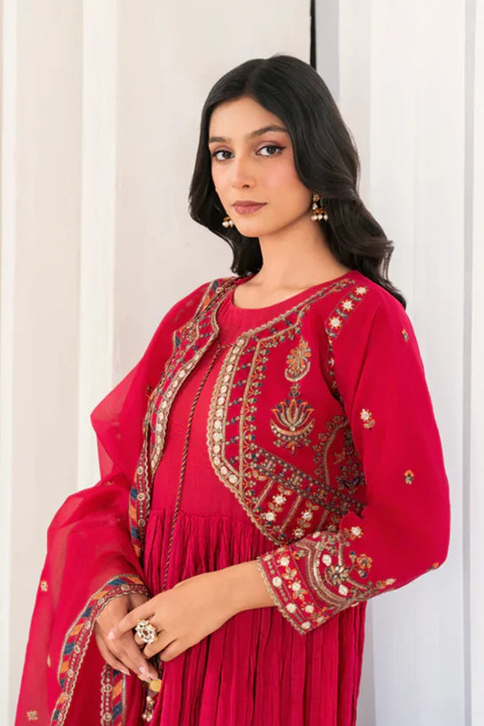 Picture of Khubsurat - 4 Piece Stitched Embroidered - Pink - 3985-KH-OR-NT - Available at Raja Sahib