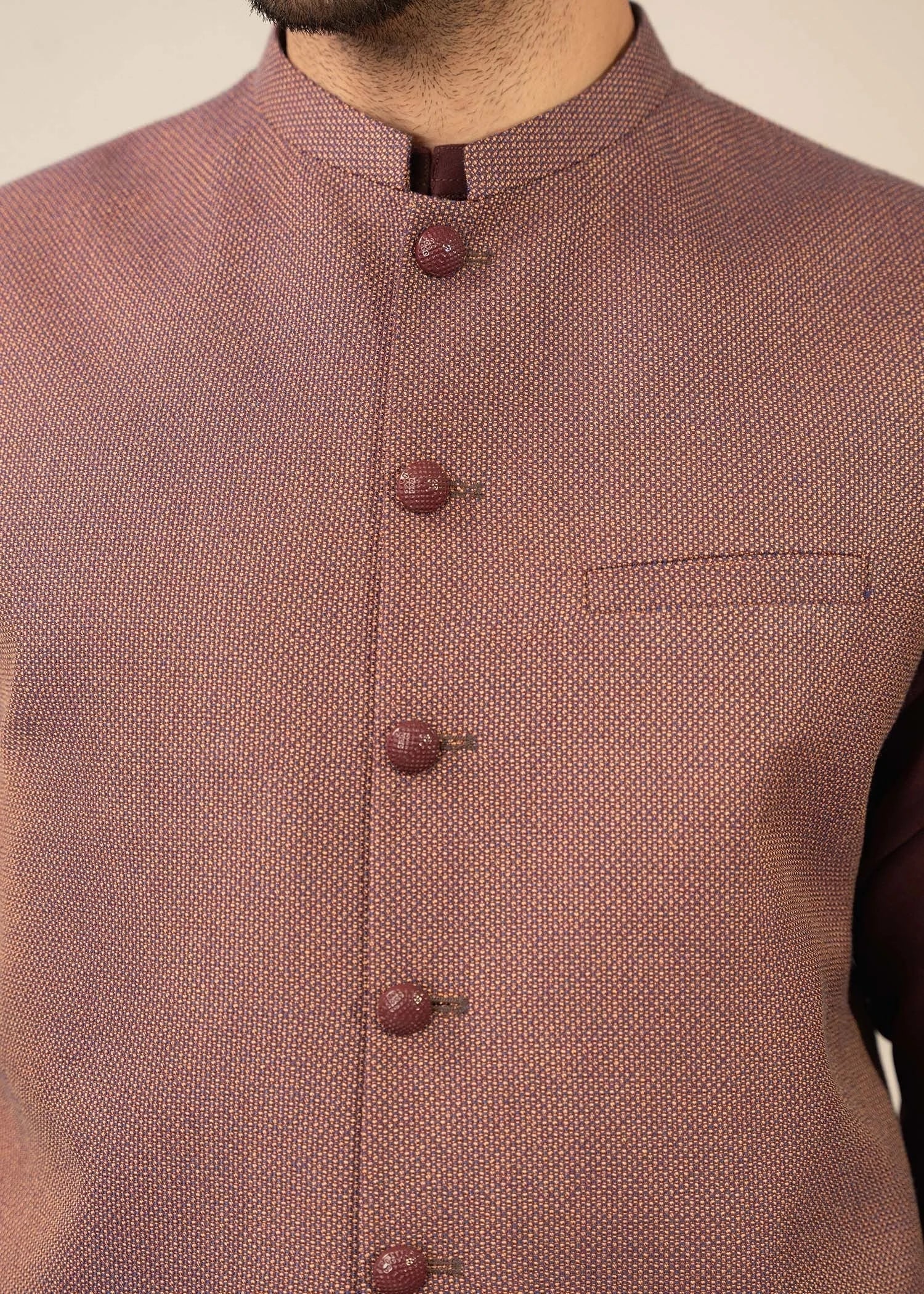 Picture of Platinum Brown | Waist Coat - Available at Raja Sahib