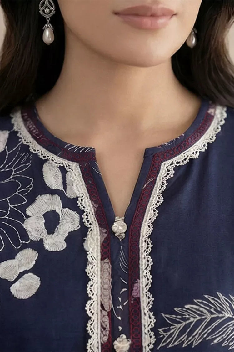 Picture of Peelu - 3 Piece - Stitched Lawn Suit Monochrome Muse - Available at Raja Sahib