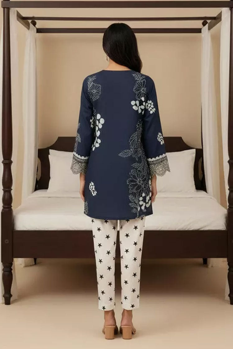 Picture of Peelu - 3 Piece - Stitched Lawn Suit Monochrome Muse - Available at Raja Sahib