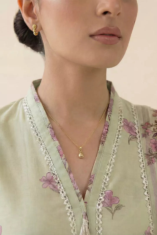 Picture of Peelu - 3 Piece - Stitched Lawn Suit Mint Blossom - Available at Raja Sahib