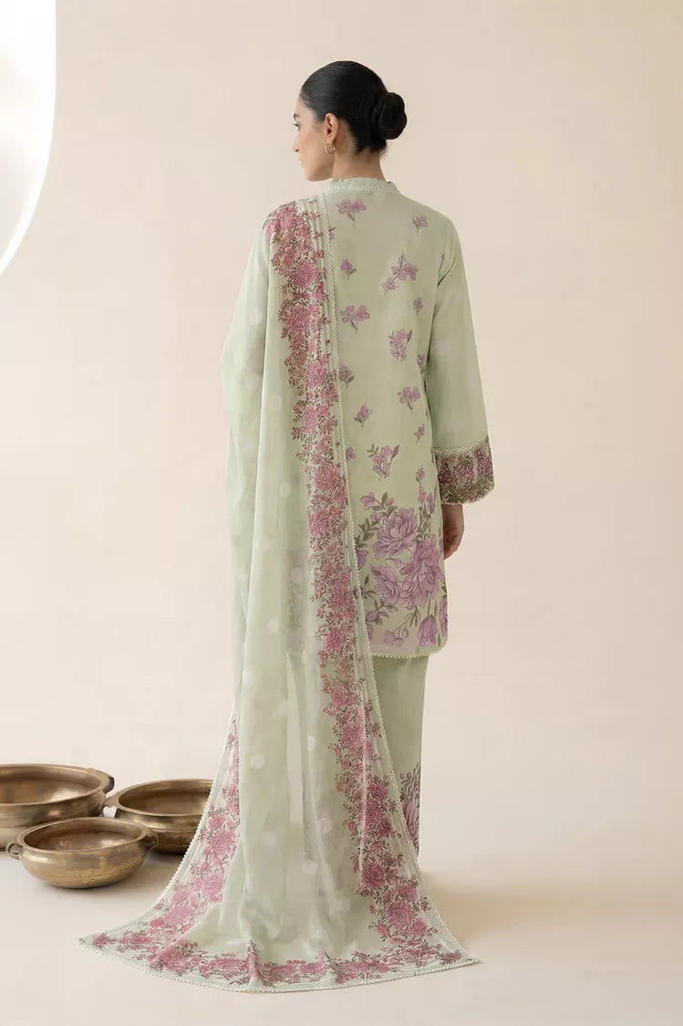 Picture of Peelu - 3 Piece - Stitched Lawn Suit Mint Blossom - Available at Raja Sahib