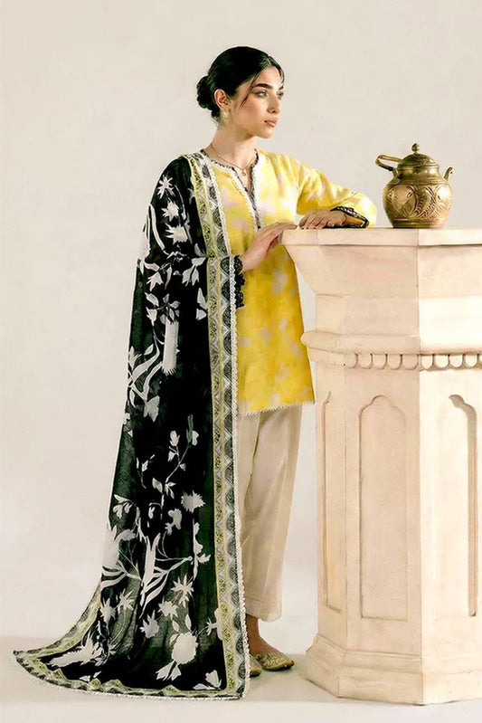Picture of Peelu - 3 Piece - Stitched Lawn Suit Gold Dust - Available at Raja Sahib
