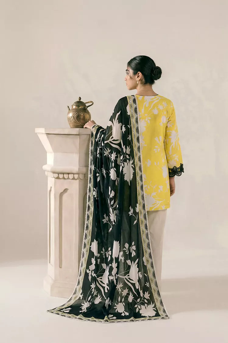 Picture of Peelu - 3 Piece - Stitched Lawn Suit Gold Dust - Available at Raja Sahib