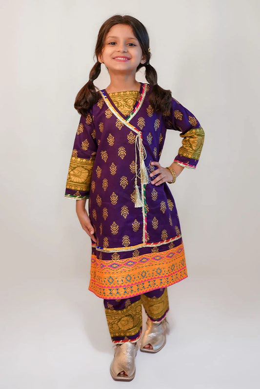Picture of Abar - Spring Collection - 2 Piece - Purple Thappa - Available at Raja Sahib