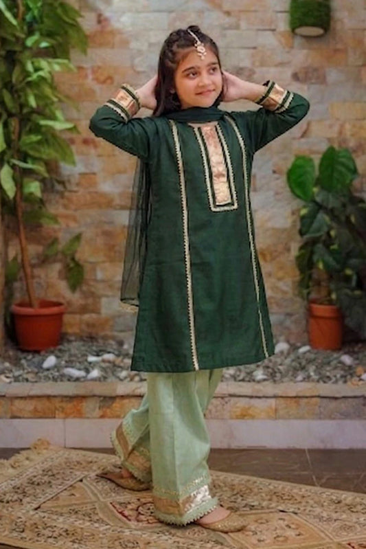 Picture of Abar - Dhanak Rung Collection - Green Shine - Available at Raja Sahib