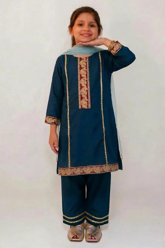Picture of Abar - Dhanak Rung Collection - English Blue Charm - Available at Raja Sahib