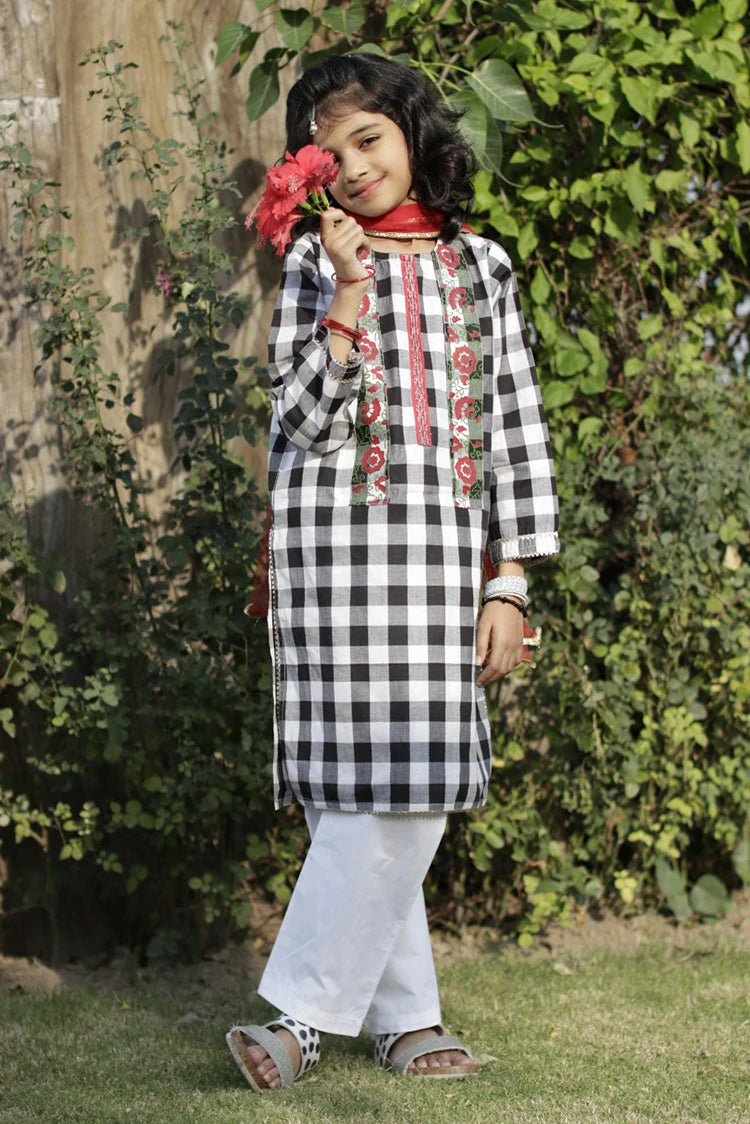 Picture of Abar - Dhanak Rung Collection - Black Check - Available at Raja Sahib